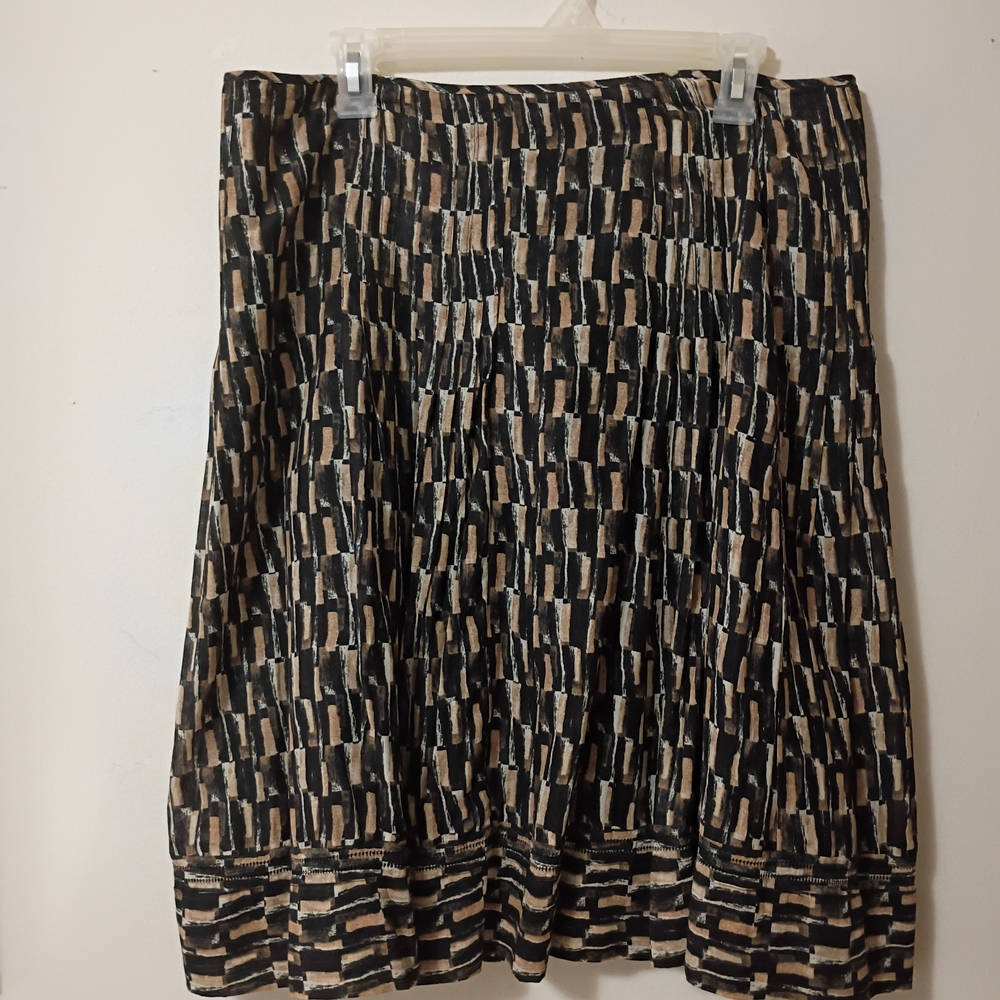 Jones New York Women's Flare Skirt Size 14 Brown And Black